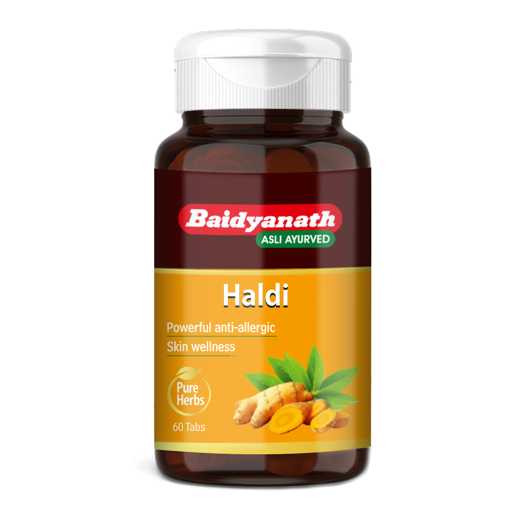 Baidyanath Haldi 60 Tablets For Purifying Blood & relieve skin issues