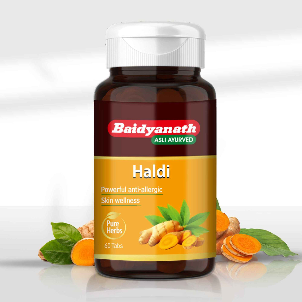 Baidyanath Haldi 60 Tablets For Purifying Blood & relieve skin issues ...