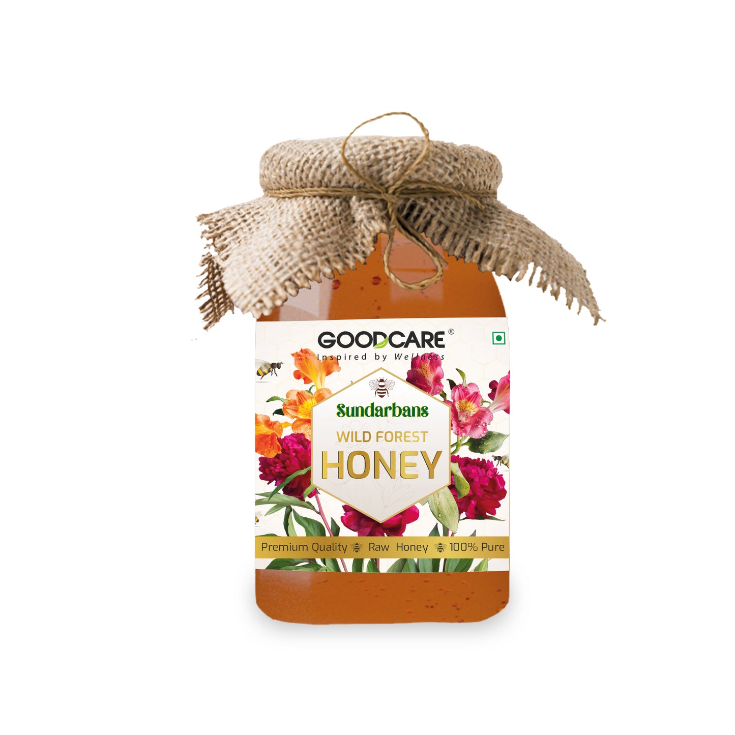 GOODCARE 100% Raw Pure and Natural, Unprocessed & Unpasteurized Honey | Value Pack- 500g