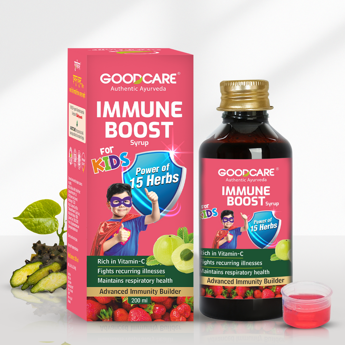 Goodcare Immune Boost Syrup For Kids - 200 ml - Baidyanath