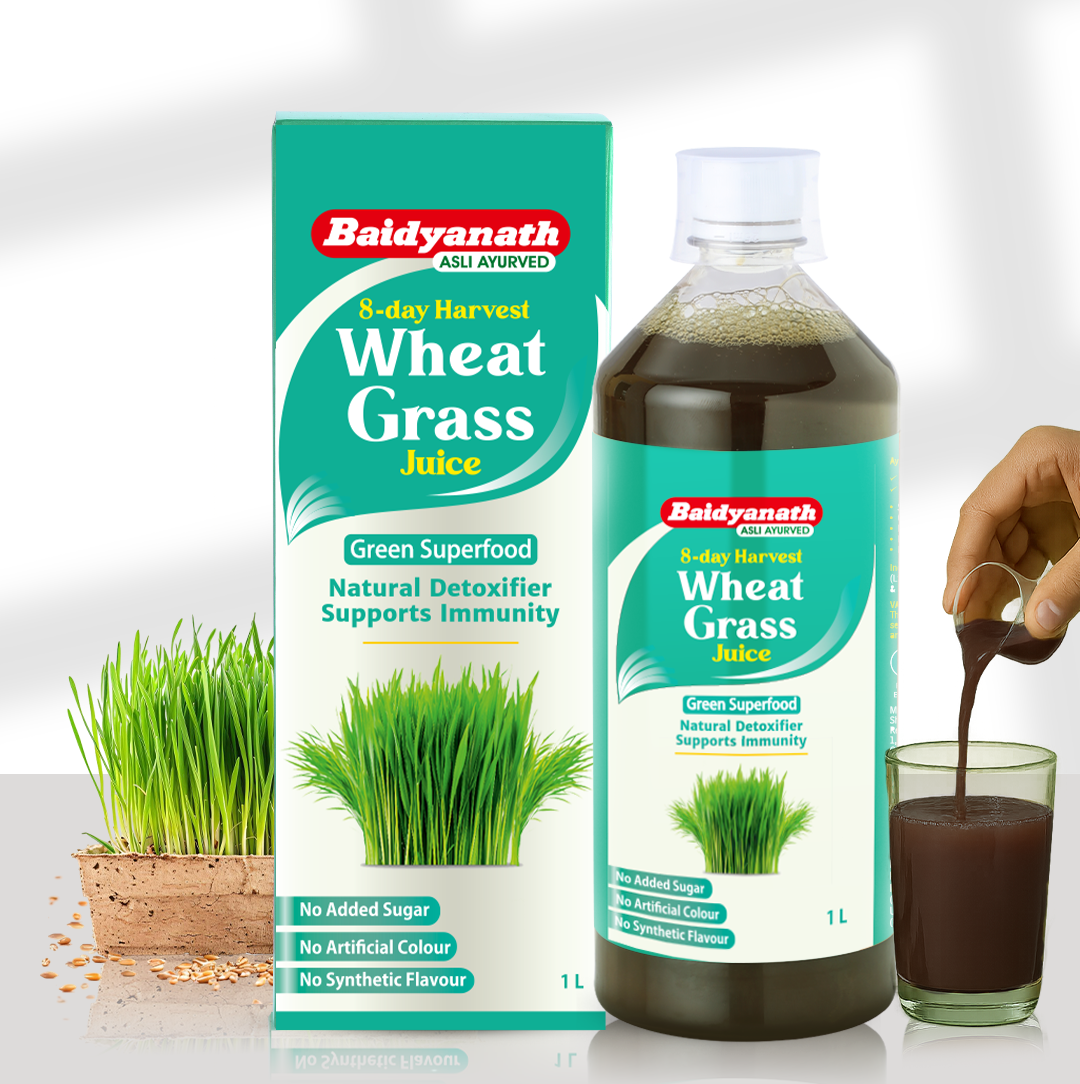 Baidyanath Wheatgrass Juice – Natural Immunity Booster for Daily Energy and Overall Wellness 1 Ltr